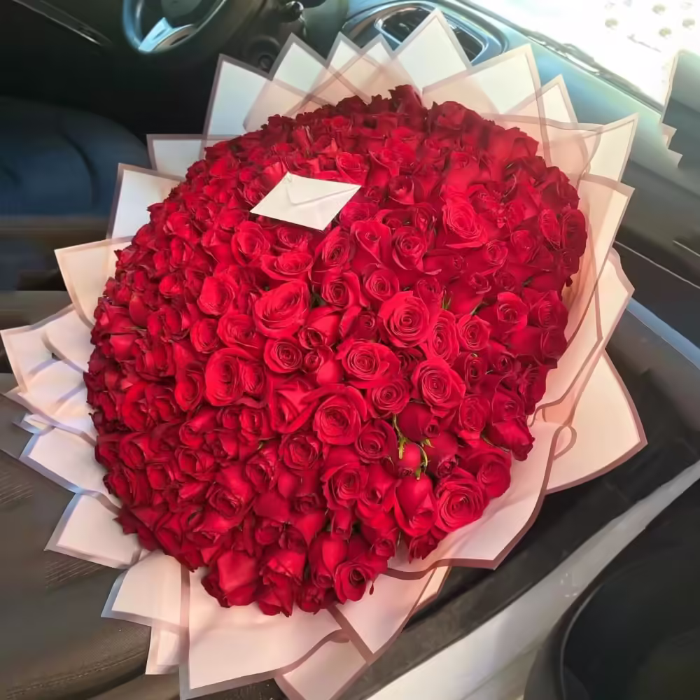 200 red rose bouquet