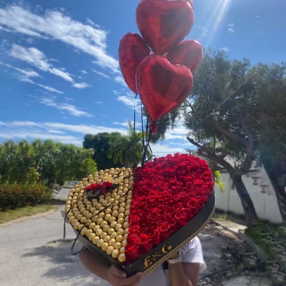 heart box, rocher, balloon